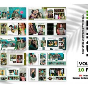 MEHNDI Wedding Album Layout Templates Vol-03 (10 PSD)